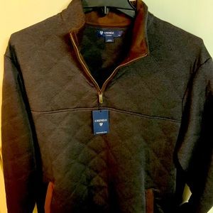 Mens quilted 1/4 zip pullover